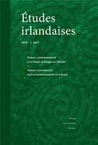 Couverture du livre « Etudes irlandaises, n 44.1. nature, environment and environmentalism in ireland - nature, environn » de Cou Conan Catherine aux éditions Pu De Caen