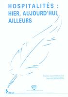 Couverture du livre « Hospitalites. hier, aujourd'hui, ailleurs » de Montandon/Alain aux éditions Pu De Clermont Ferrand