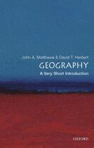 Couverture du livre « Geography: A Very Short Introduction » de Herbert David T aux éditions Oup Oxford