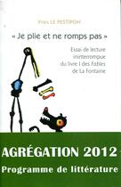 Couverture du livre « 