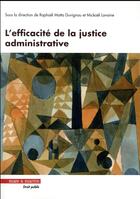 Couverture du livre « L'efficacité de la justice administrative » de Raphaël Matta-Duvignau et Mickael Lavaine et Collectif aux éditions Mare & Martin