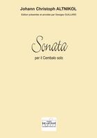 Couverture du livre « Sonata per il cembalo solo » de Altnikol Jc aux éditions Delatour