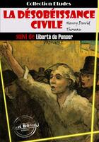 Couverture du livre « La désobéissance civile » de Thoreau Henry David aux éditions Ink Book