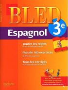 Couverture du livre « CAHIERS BLED ; espagnol ; 3ème » de  aux éditions Hachette Education
