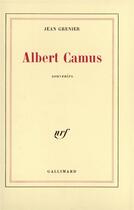 Couverture du livre « Albert Camus ; souvenirs » de Jean Grenier aux éditions Gallimard