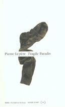 Couverture du livre « Fragile Paradis » de Pierre Lepere aux éditions Berg International