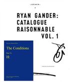 Couverture du livre « Ryan Gander : catalogue raisonnable t.1 » de Abake aux éditions Jrp / Ringier