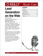 Couverture du livre « Lead Generation on the Web » de Thomas Myer aux éditions O Reilly