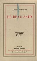 Couverture du livre « Le beau said » de Josipovici Albert aux éditions Gallimard (patrimoine Numerise)