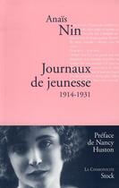 Couverture du livre « Journaux de jeunesse (1914-1931) » de Anais Nin aux éditions Stock