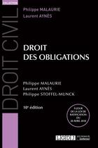 Couverture du livre « Droit des obligations (10e édition) » de Philippe Malaurie et Laurent Aynes et Philippe Stoffel-Munck aux éditions Lgdj