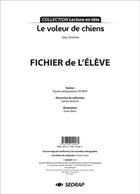 Couverture du livre « Lecture En Tete ; Le Voleur De Chiens ; Fichier De L'Elève » de Guy Jimenes aux éditions Sedrap