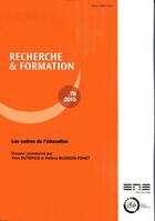 Couverture du livre « Recherche et formation, n° 78/2015 : Les cadres de l'éducation » de Buisso Dutercq Yves aux éditions Ens Lyon