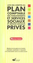 Couverture du livre « Liste Des Comptes Du Plan Comptable Des Etablissements Sociaux Et Medico Sociaux Prives 4eme Edition (4e édition) » de Leroux aux éditions Ehesp