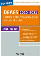 Couverture du livre « Je prépare ; DEAES ; diplôme d'Etat d'accompagnant éducatif et social ; tout-en-un (édition 2020/2021) » de Olivier Huet aux éditions Dunod