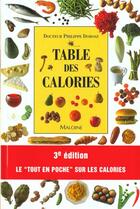 Couverture du livre « Table des calories ; 3e edition » de Philippe Dorosz aux éditions Maloine