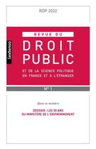 Couverture du livre « Revue du droit public et de la science politique en france et a l'etranger n 1-2022 - dossier : les » de  aux éditions Lgdj