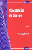 Couverture du livre « COMPTABILITE DE GESTION » de Bouquin/Henri aux éditions Economica