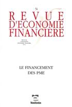 Couverture du livre « Revue d'économie financière t.54 ; le financement des PME » de  aux éditions Association D'economie Financiere