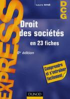 Couverture du livre « Droit des sociétés ; en 22 fiches (8e édition) » de Laure Sine aux éditions Dunod
