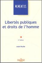 Couverture du livre « Libertes Publiques Et Droits De L'Homme » de Armand Pouille aux éditions Dalloz