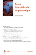 Couverture du livre « Revue internationale de geomatique volume 22 n 1 janviermars 2012 » de  aux éditions Hermes Science Publications