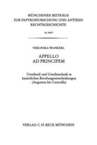 Couverture du livre « Appello ad principem » de Veronika Wankerl aux éditions C.h.beck