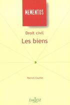 Couverture du livre « Droit Civil ; Les Biens ; 1e Edition » de Courbe/Patrick aux éditions Dalloz