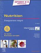 Couverture du livre « Nutrition ; enseignement intégré » de Jacques Delarue aux éditions Elsevier-masson