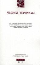 Couverture du livre « Personne / personnage » de Thierry Lenain et Aline² Wiame aux éditions Vrin