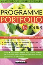 Couverture du livre « Programme minceur portfolio en 15 jours » de Anne Dufour aux éditions Leduc