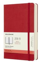 Couverture du livre « Agenda 18 mois journalier grand format rouge rigide » de  aux éditions Moleskine