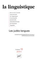 Couverture du livre « La linguistique, 2019-1 - les judeo-langues » de  aux éditions Puf