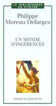 Couverture du livre « Un monde d'ingerences 2ed » de Moreau Defarges aux éditions Presses De Sciences Po