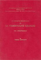 Couverture du livre « Les éléments structuraux de la personnalité libanaise » de Joseph Mouannes aux éditions Cariscript