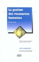 Couverture du livre « Gestion des ressources humaines » de Gerard Lelarge aux éditions Sefi