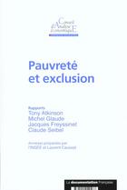 Couverture du livre « Pauvrete et exclusion » de  aux éditions Documentation Francaise