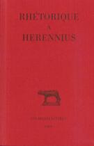 Couverture du livre « Rhétorique à Herenius » de  aux éditions Belles Lettres