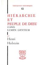 Couverture du livre « Hiérarchie et peuple de Dieu » de Henri Holstein aux éditions Beauchesne