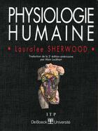 Couverture du livre « Physiologie humaine » de Sherwood aux éditions De Boeck