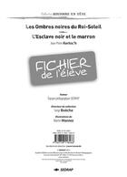 Couverture du livre « Ombres noires du roi-soleil - fichier » de  aux éditions Sedrap