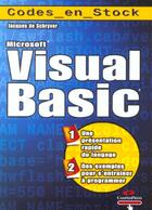 Couverture du livre « Codes En Stock ; Visual Basic » de Jacques De Schryver aux éditions Campuspress