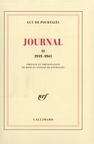 Couverture du livre « Journal, ii - (1919-1941) » de Guy De Pourtalès aux éditions Gallimard