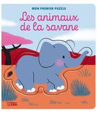 Couverture du livre « Mon premier puzzle : animaux savane » de Raphaelle Michaud aux éditions Lito
