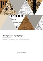 Couverture du livre « Revue pratique d'apologétique » de Jean Guibert aux éditions Hachette Bnf