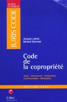 Couverture du livre « Code de la copropriete ; edition 2002 » de Jacques Lafond et Bernard Stemmer aux éditions Lexisnexis