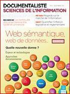 Couverture du livre « Revue documentaliste, sciences de l'information, vol.48, n.4, decembre 2011 : web semantique, web de » de  aux éditions Adbs