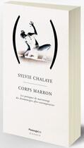 Couverture du livre « Corps marron » de Sylvie Chalaye aux éditions Passages