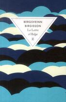 Couverture du livre « La lettre à Helga » de Bergsveinn Birgisson aux éditions Zulma