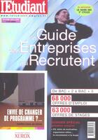 Couverture du livre « Le guide des entreprises qui recrutent ; 2003-2004 » de  aux éditions L'etudiant